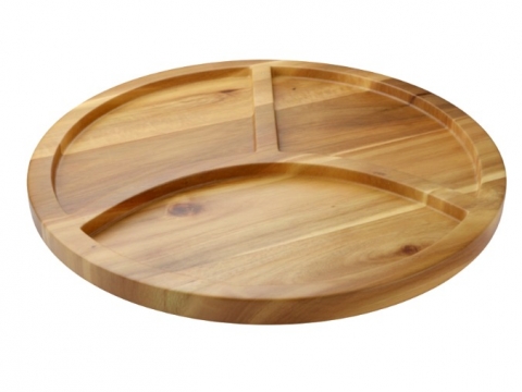Acacia wood appetizer plate